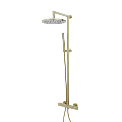 Complete bright brass shower column, , medium
