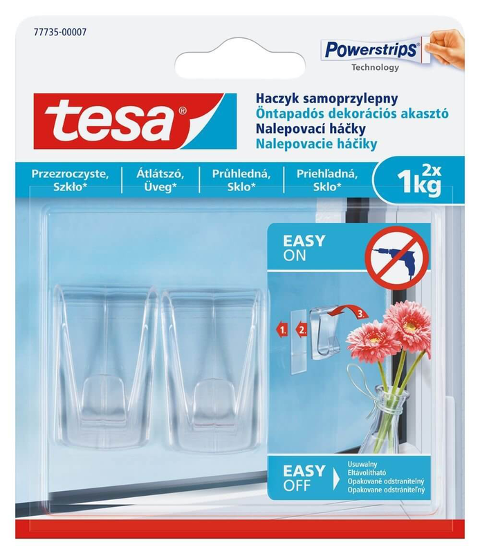 Product image: Tesa 2pcs set deco hook transparent, , medium-null