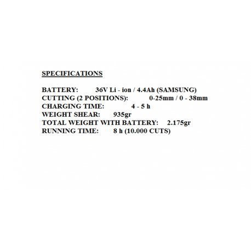 Product image: Bax battery pruning shear 36v, , medium-null
