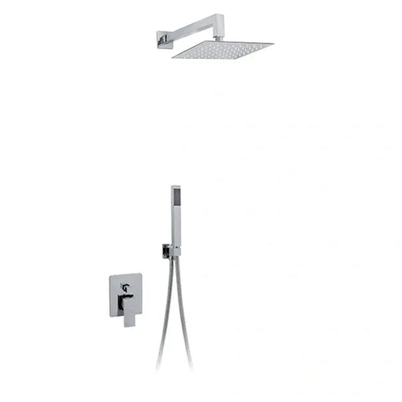 Incasso square built-in complete shower mixer, , medium-null