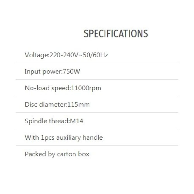 Total angle grinder 750w/115mm, , medium-null