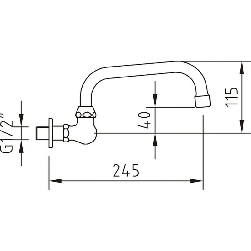 Urban wall mounted sink mixer, , medium image number null