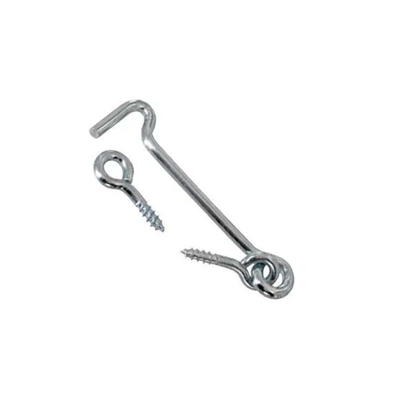 Window hook 4x80mm metal silver