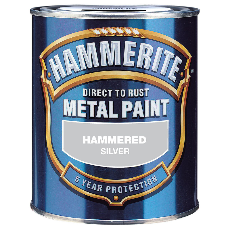 Hammerite hammered silver grey 750ml, , medium-null