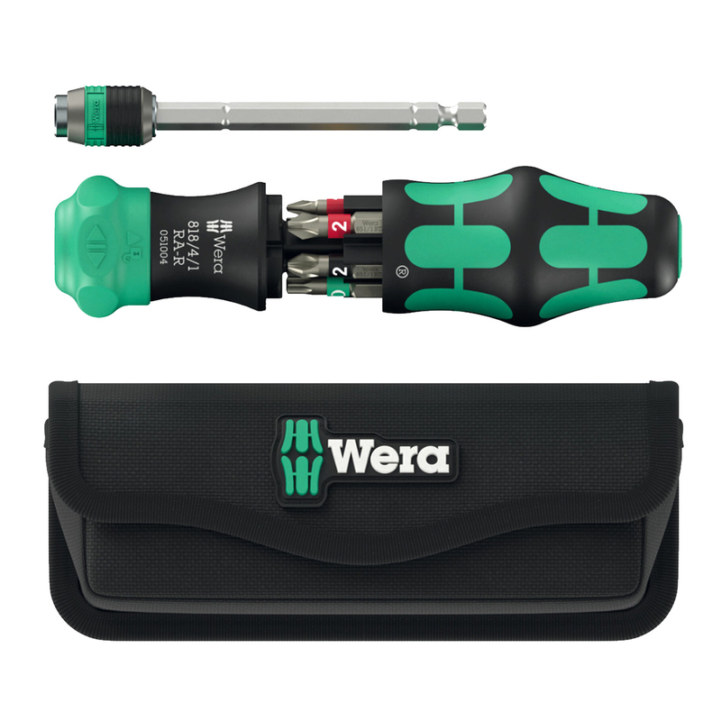 Wera tools screwdriver with 6 replacement bits 20ra-r, , medium-null