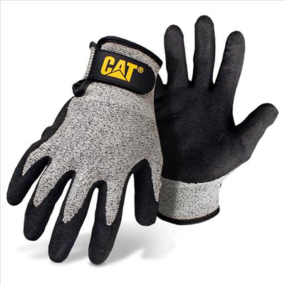 Glove cat018000l cut resistant 13 gauge chineema dipped latex , sandy , size large, , medium