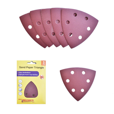 Abrasive triangular with velcro #180 5pcs 93mm, , medium
