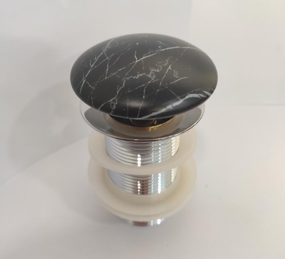 Matte marble pop-up for basin