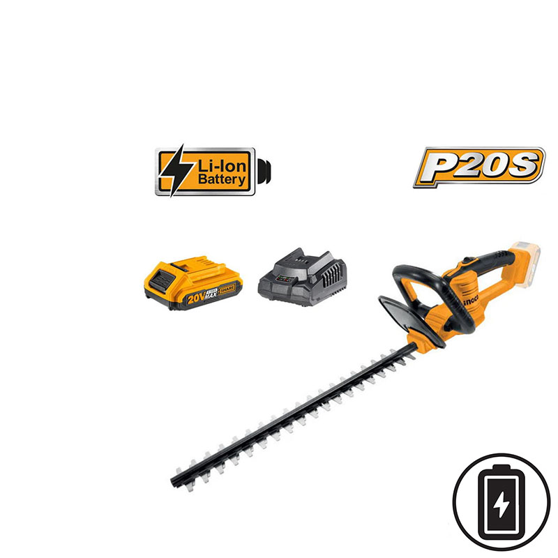 Ingco 20v θαμνοκοπτικο μπαταριας σετ, , medium-null
