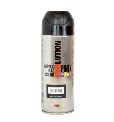 Acrylic paint spray mat black ral 9005 400ml