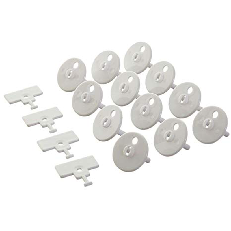 Dreambaby keyed outlet plugs - 12 socket cover plugs plus 4 keys - fits european plug sockets, , medium-null