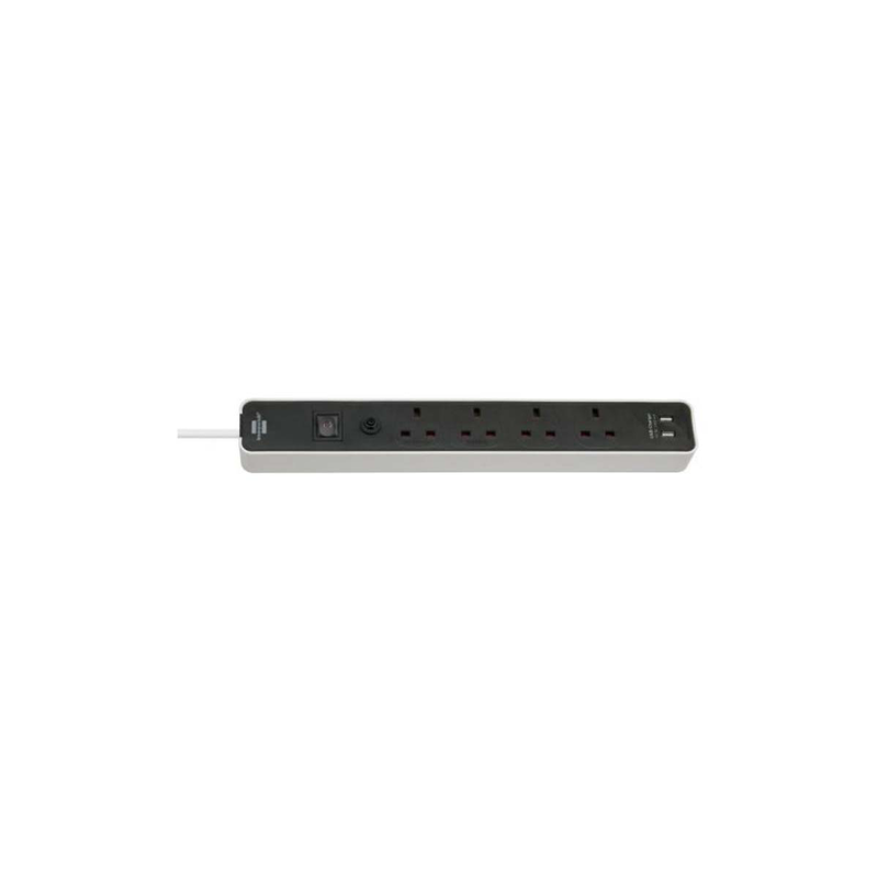 Brennenstuhl extension 4G 2USB black 3m-null