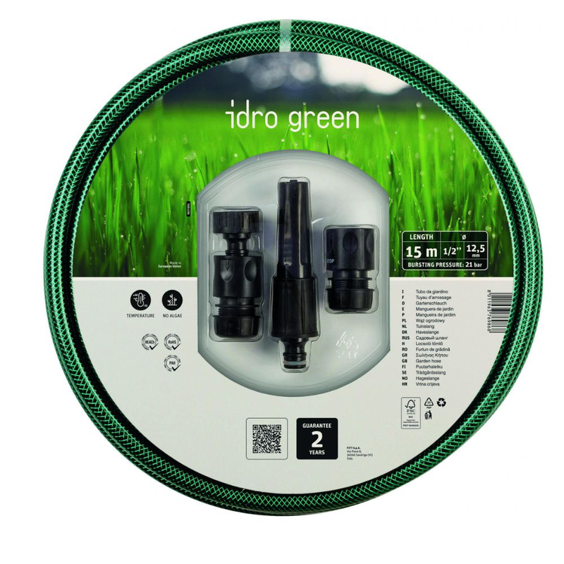 Λάστιχο fitt idro green 1/2” ( 12,5mm ) 20m με εκτοξευτή νερού, , medium-null
