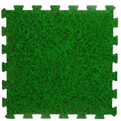 Plastic tiles puzzle with grass design 50x50cm 8pcs, , medium