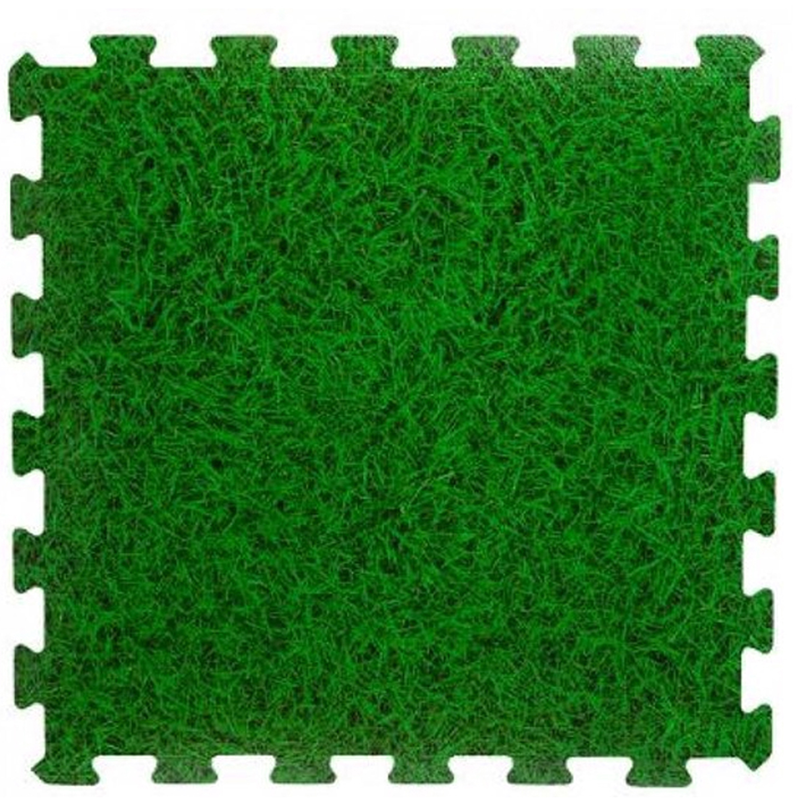 Plastic tiles puzzle with grass design 50x50cm 8pcs, , medium-null