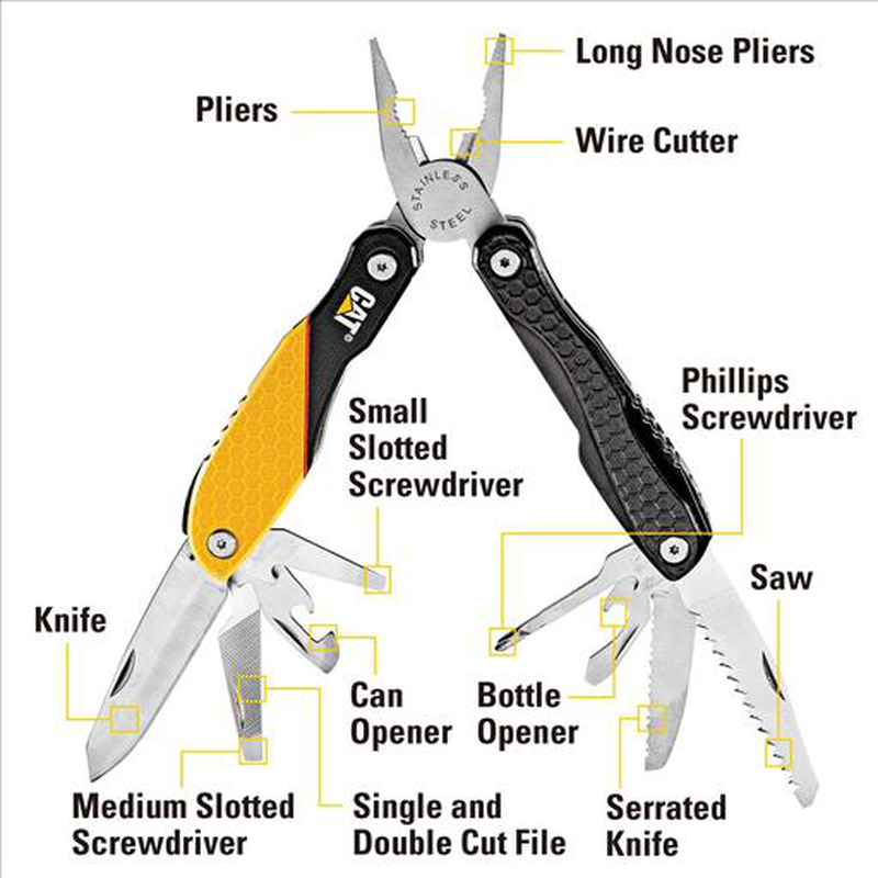 Cat 106867 13 in 1 multi tool black / yellow, , medium image number null