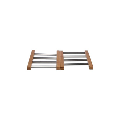 Wooden table extension with metal bars 35,2x22,2x2cm 2 pcs, , medium