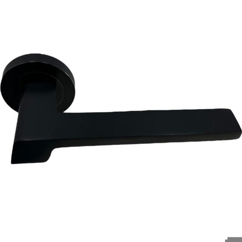 Set door handles z01 a397 round base black matt, , medium-null