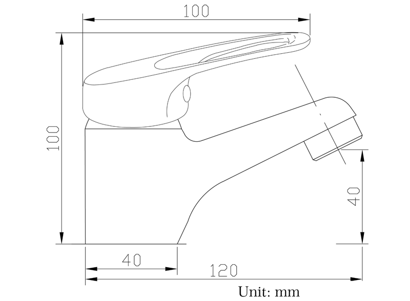 Hofer lio wash basin mixer, , medium-null