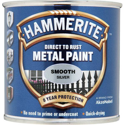 Hammerite smooth ασημι 250ml, , medium