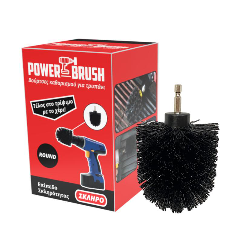 Drill power brush round - black, , medium-null