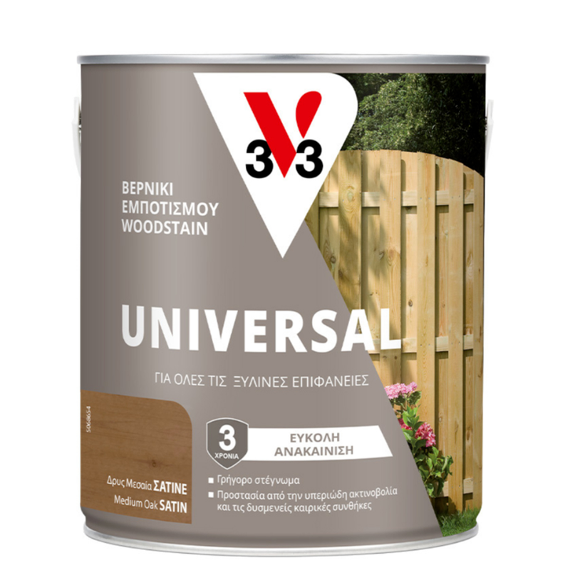 V33 vernish universal wood protector 750ml medium oak-null
