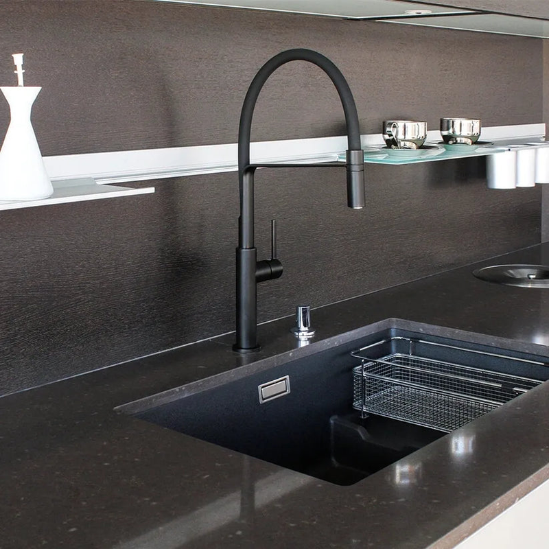 Grifos chef slim black kitchen mixer 2way, , medium image number null