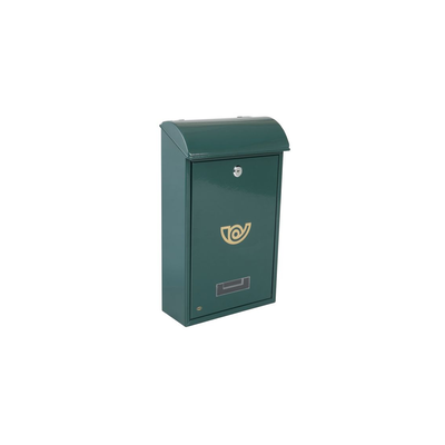 Letter box 400x250x100mm green, Green, medium