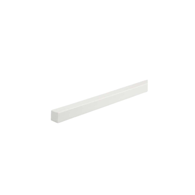 Square profile pvc 1000x15x15mm white, White, medium