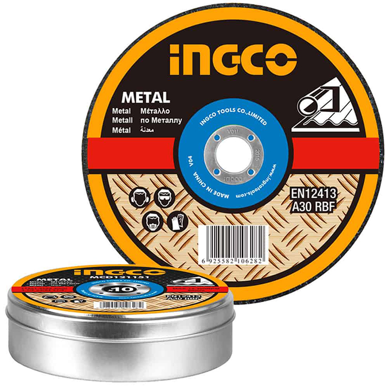 Ingco mcd121155 metal cutting discs 115mm 10pcs, , medium-null