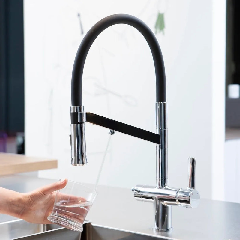 Chef kitchen mixer 3way chrome&black-null