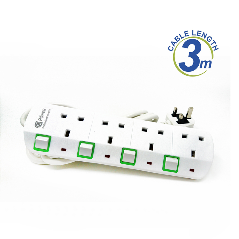 Πολύμπριζο 4 θέσεων uk 3m image number null