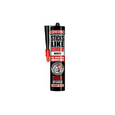 Evo-stik silicone sticks like turbo 290ml white, , medium
