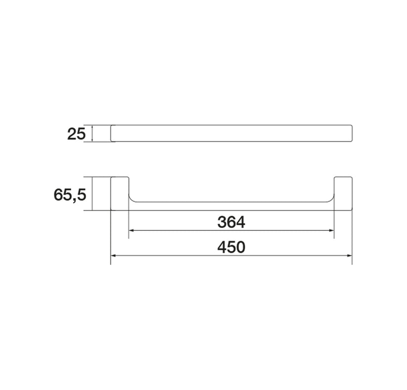 Decua towel rail 45cm image number null