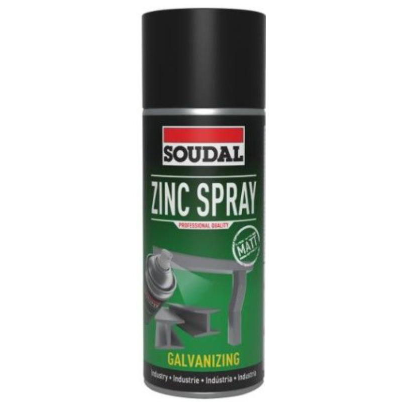 Soudal zinc 98% galvanizing spray 400ml, , medium image number null