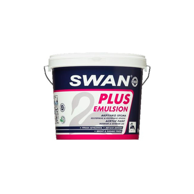 Swan plus emulsion acrylic paint 3l white