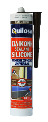 Quilosa sealant silicone universal brown 280ml, , medium