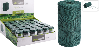 Jute rope 100 meter green