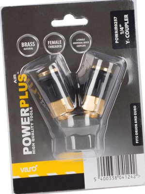 Powerplus powair0257 y coupler 1/4'', , medium