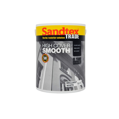 Exterior paint sandtex smooth 5l white, , medium