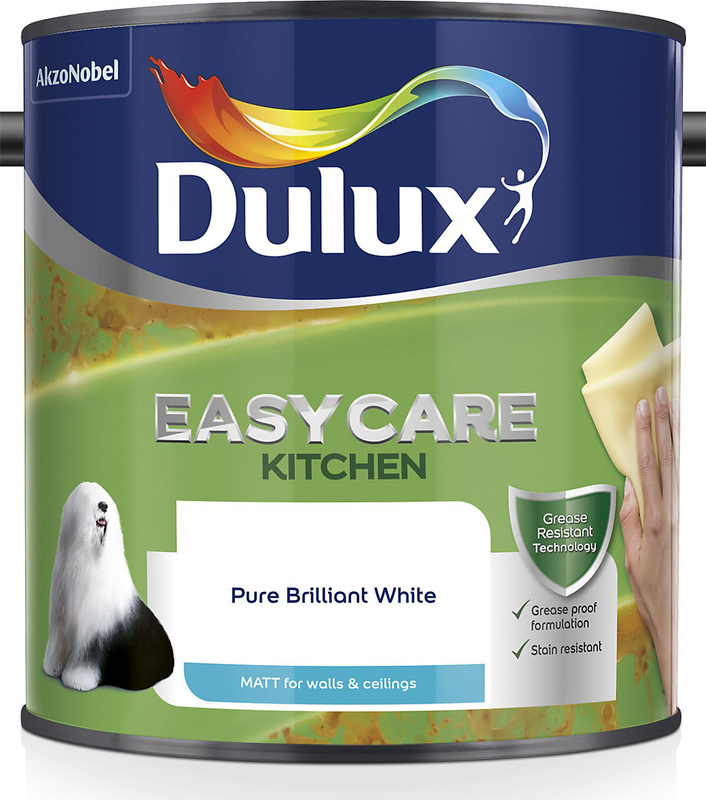 Dulux easycare kitchen pure brilliant &lambda;&epsilon;&upsilon;&kappa;&omicron; &mu;&alpha;&tau;e mulsion paint 2.5l, , medium-null