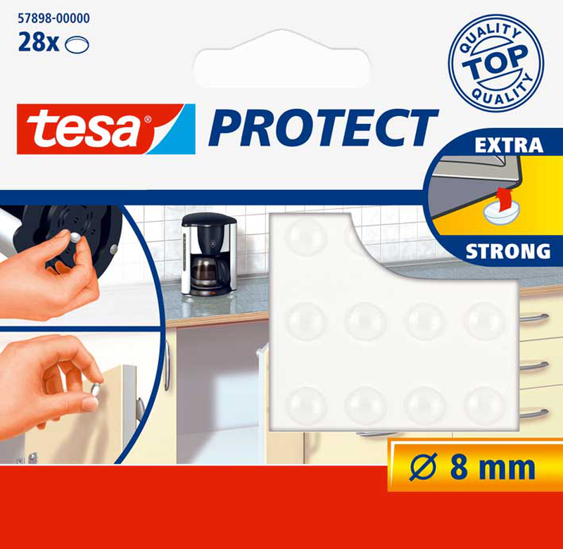 Tesa 28pcs felts 8mm round, , medium-null