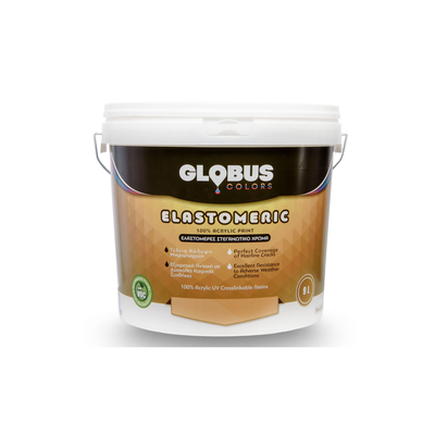 Globus acrylic paint elastomeric 100% white 9l, , medium