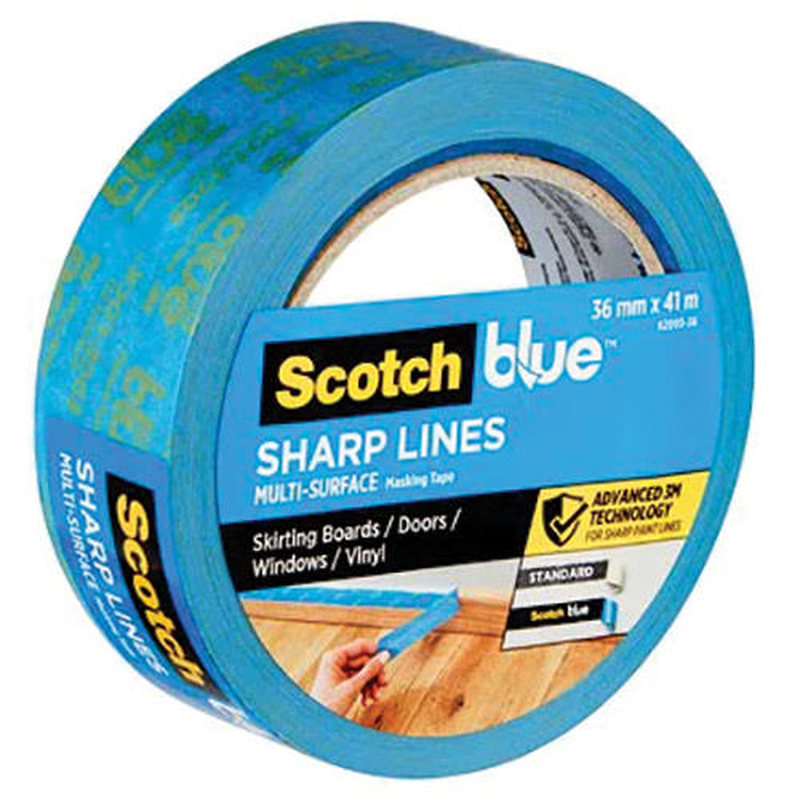 3m scotch blue sharp lines masking tape 36mmx41m-null