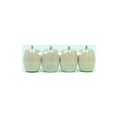 Furniture feet round 80χφ68mm wooden 4 pcs., , medium