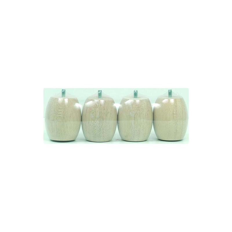 Furniture feet round 80χφ68mm wooden 4 pcs., , medium-null