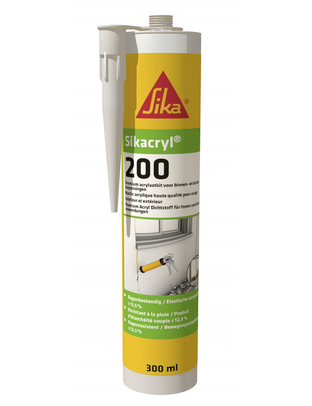 Sika sikacryl 200 acrylic white 300ml, , medium-null