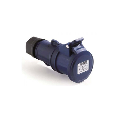 Industrial mobile socket famatel 32a ip44 220-240v 2p + e blue