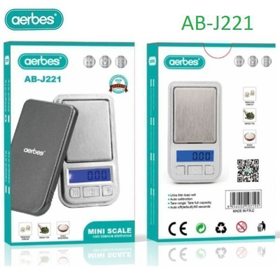 Aerbes μίνι ηλεκτρονική ζυγαριά 100g/0,01g ab-j221, , medium
