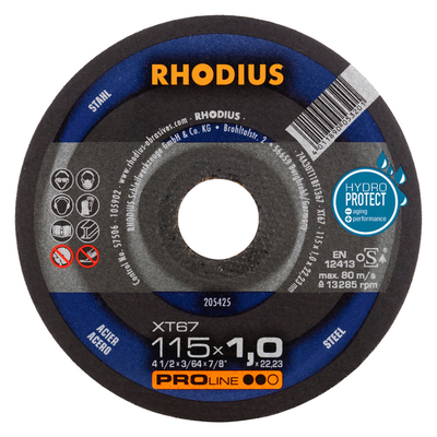 Rhodius xt67 cut off metal 115 × 1.0 × 22.23mm, , medium
